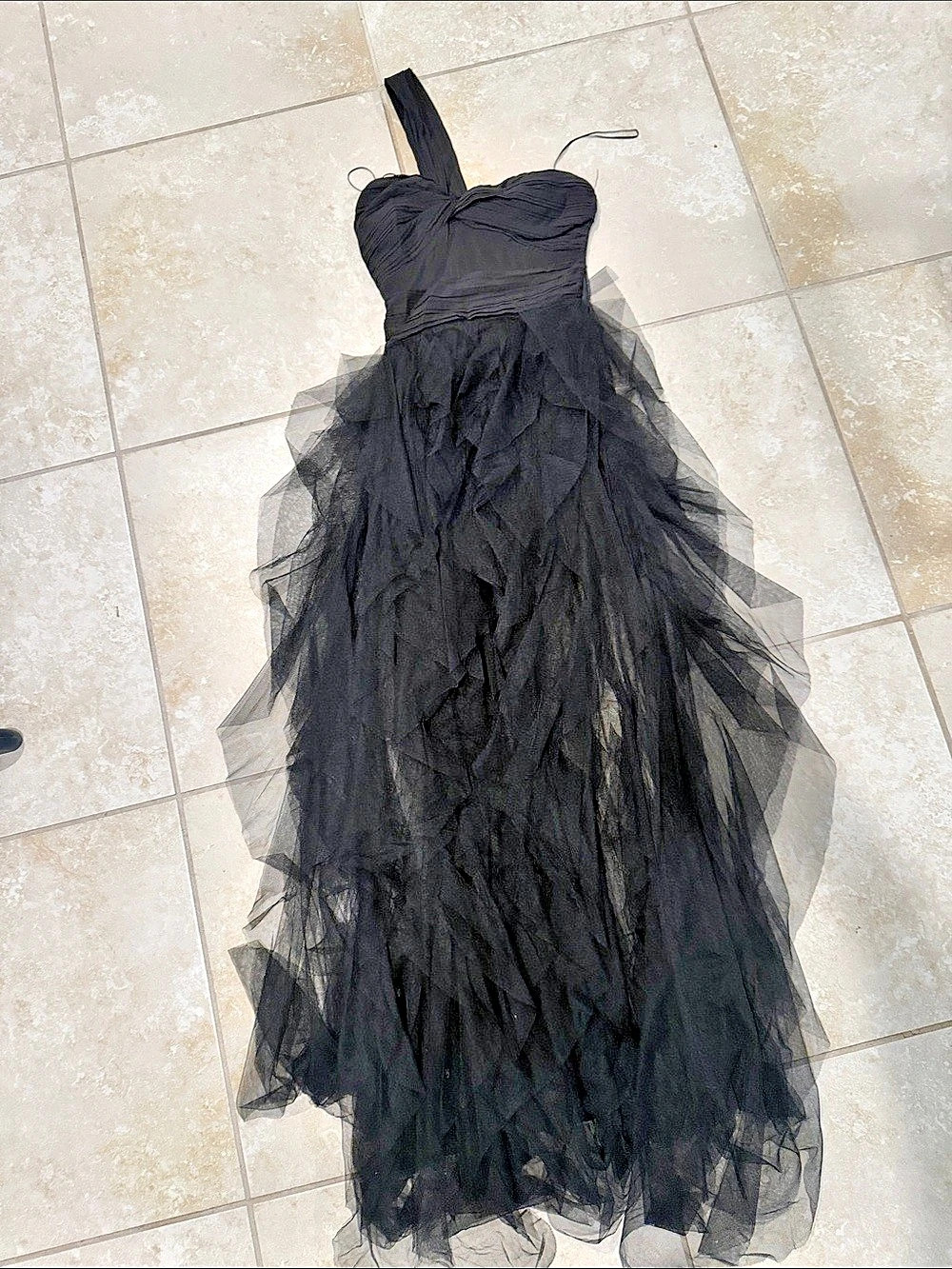 Hello molly Black Tulle Maxi Dress Size Medium